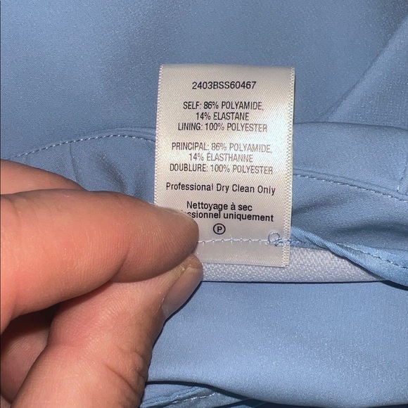 Veronica Beard Jaya Pintuck Crop Pants in Sky Blue, size 10 - Picture 10 of 14